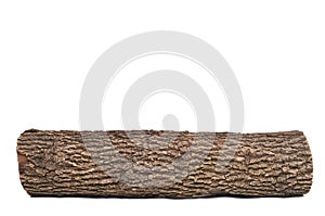 Isolated stub log with wooden texture photo