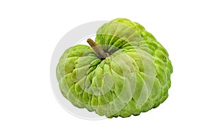 Isolated Sugar Apple on white background, close up Sugar Apple