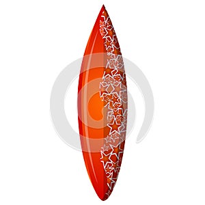 Isolated surfboard illustration