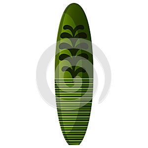 Isolated surfboard illustration