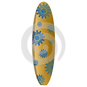 Isolated surfboard illustration