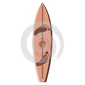 Isolated surfboard illustration