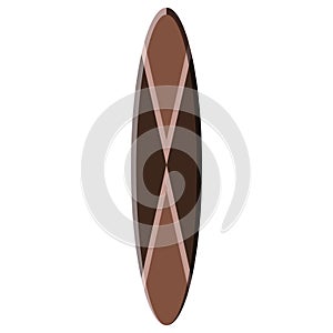 Isolated surfboard illustration