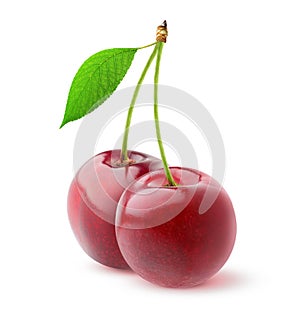 Isolated sweet cherries