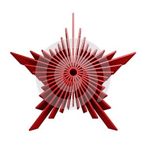 Isolated symbolic red star