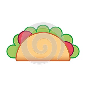 Isolated taco mexican