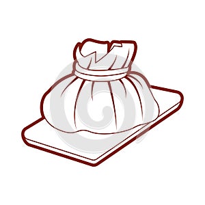 Isolated tamale icon Traditional Colombian food Vector