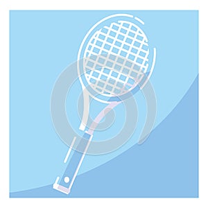 Isolated tennis racket icon Flat design Vector