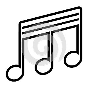 Isolated thirty-second beamed note. Musical note