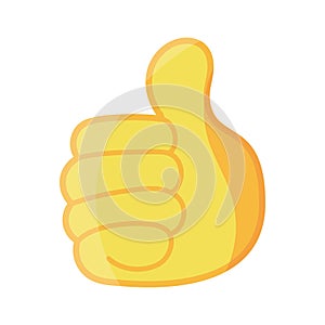 Isolated thumb up hand emoji