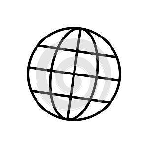 Isolated tilted globe vector