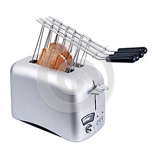 Isolated toaster in white background