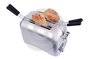 Isolated toaster in white background