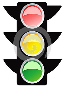 Isolated traffic light design icon