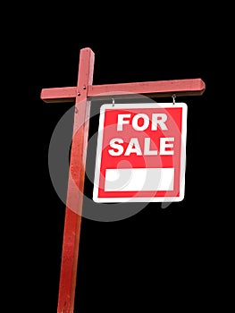 Isolated transparent For Sale sign for home