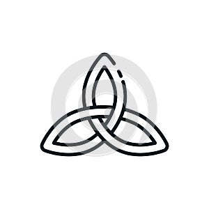 Isolated triquetra symbol vector design