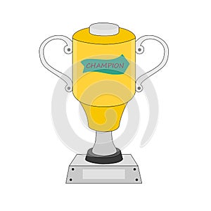Isolated trophy cup winner icon