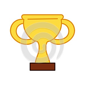 Isolated trophy icon. Winners cup