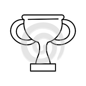 Isolated trophy icon. Winners cup