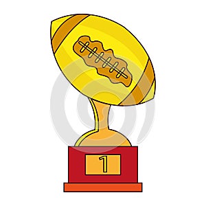 Isolated trophy icon. Winners cup