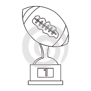 Isolated trophy icon. Winners cup