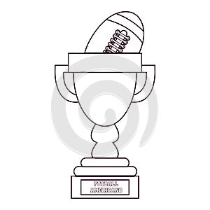 Isolated trophy icon. Winners cup