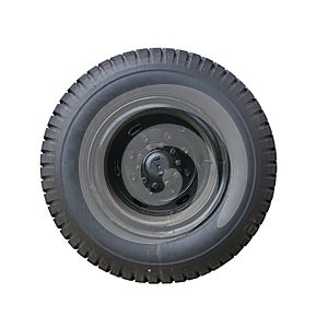 Isolated truck wheel and tire