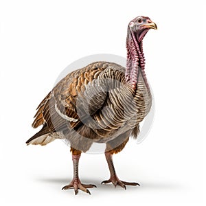 Isolated Turkey On White Background - Kodak Aerochrome Style