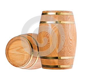 Isolated two wood casks