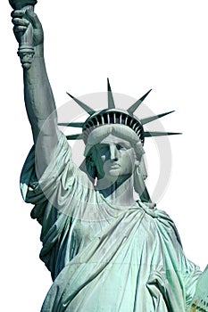 Isolated upper liberty statue photo