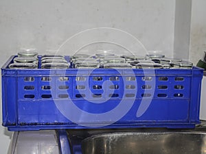 Isolated, Upside down glass