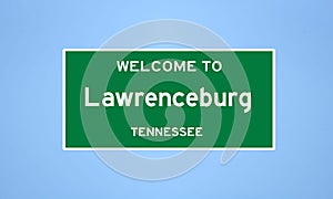Lawrenceburg, Tennessee city limit sign. Town sign from the USA photo