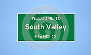 South Valley, New Mexico city limit sign. Town sign from the USA photo