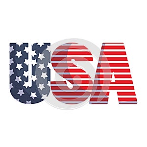 Isolated usa text vector design