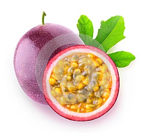 Isolated ÃÂut passion fruit