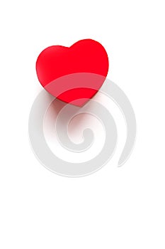 Isolated Valentines Day background with single red heart