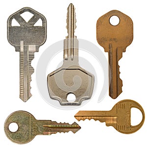 Isolated Various metal keys