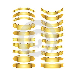 Vector colored satin ribbons set