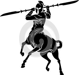 Centaur Double Spear Blade Silhouette photo