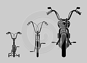 Chopper Bike Evolution Front View