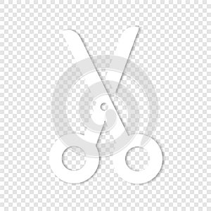 Isolated vector paper scissor icon