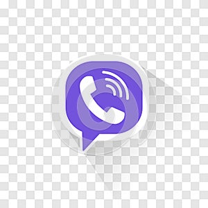 Isolated Viber logo. Vector illustration. Viber icon.