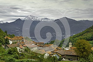 Isolated village in lake Como area