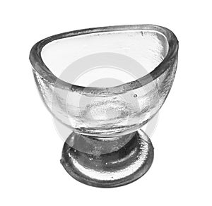 Isolated Vintage Glass Eye Wash Rinse Cup