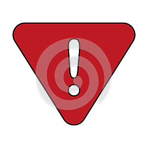 Isolated warning sign icon