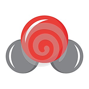 Isolated Water Molecule H2O Illustration