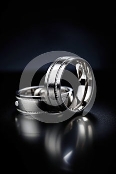 isolated wedding rings. marriage concepts