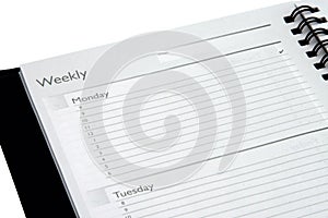 Isolated Weekly Planner