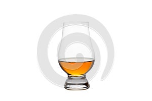 Isolated Whiskey in a Crystal Tasting Glass