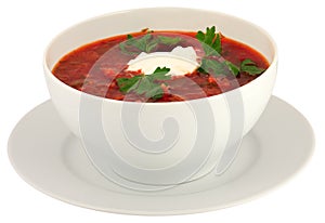 Isolated on white borscht